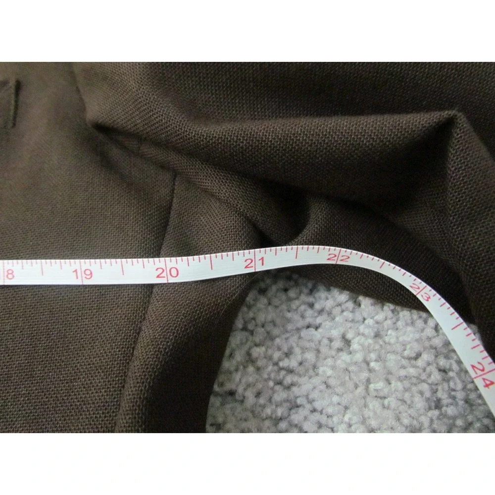 Stafford Blazer 42R Brown Classic Two Button Gold Crest Button Sport Coat